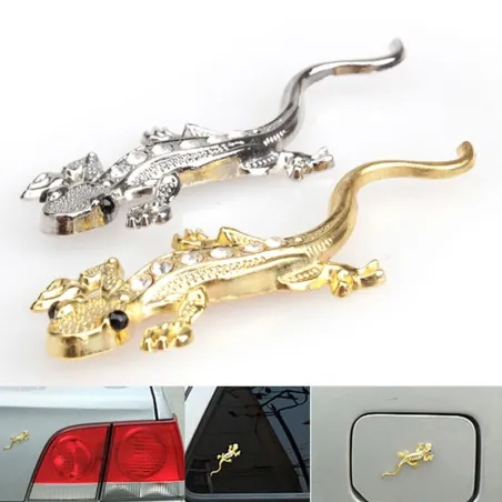 Metalen hagedis met kristallen - autostickerStickers