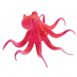 Fluoreszierender künstlicher Oktopus – mit Saugnapf – Aquarium-Dekoration