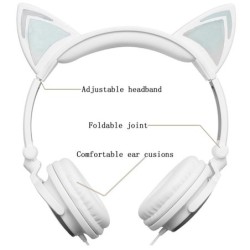 Kids headphones - LED - glowing cat ears - 3.5mm jackEar- & Headphones