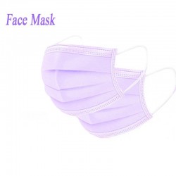 Wegwerp mond-/gezichtsmaskers - 3 laags - antistof - antibacterieel - paarsMondmaskers
