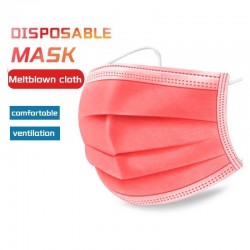 Wegwerp antibacteriële gezichts-/mondmaskers - 3 laags - roodMondmaskers