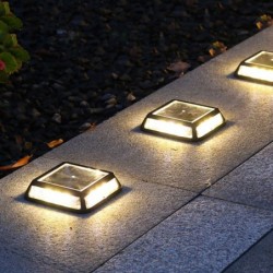 Solar-Boden-/Gartenleuchte – wasserdicht – 12 LED