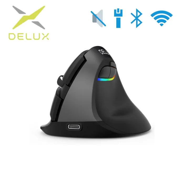 M618 - 2.4GHZ - mini verticale draadloze muis - Bluetooth 4 - dubbele modus - oplaadbaar - stilMuizen