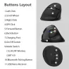 M618 - 2.4GHZ - mini verticale draadloze muis - Bluetooth 4 - dubbele modus - oplaadbaar - stilMuizen