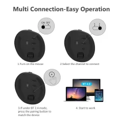 M618 - 2.4GHZ - mini verticale draadloze muis - Bluetooth 4 - dubbele modus - oplaadbaar - stilMuizen