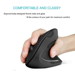 Ergonomische verticale draadloze muis - USB - optisch - 1600 DPI 6D - met LED-verlichtingMuizen