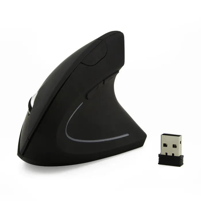 Ergonomische verticale draadloze muis - USB - optisch - 1600 DPI 6D - met LED-verlichtingMuizen
