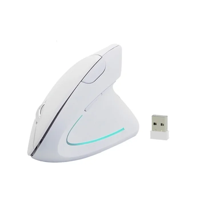 Ergonomische verticale draadloze muis - USB - optisch - 1600 DPI 6D - met LED-verlichtingMuizen