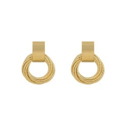 Elegante goldene runde Ohrringe – mehrere Kreise