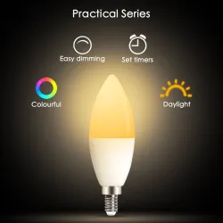 LED lamp - E12 - E14 - RGB - met afstandsbediening - dimbaarE14