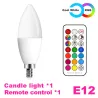 LED lamp - E12 - E14 - RGB - met afstandsbediening - dimbaarE14