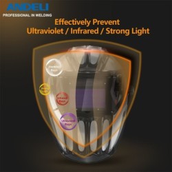 ANDELI - solar auto darkening welding helmet - TIG / MIG / CUT / MMAHelmets