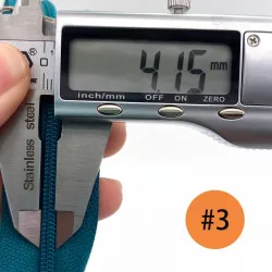 Fabric zipper - with 10 sliders - 5mTextile