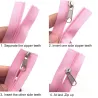 Fabric zipper - with 10 sliders - 5mTextile