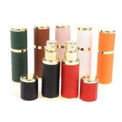 Leather perfume bottle - empty metal container - 5mlPerfumes
