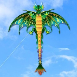 3D pterosauriër - groene dinosaurus - vlieger - met 100 m lijnVliegers