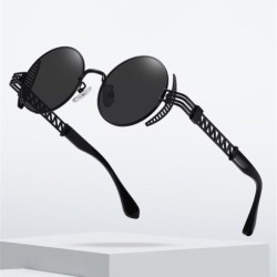 Ronde zonnebril in Steampunk-stijl - metalen montuur - UV400Zonnebril