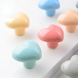 Heart shaped furniture handles - ceramic knobsFurniture