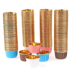 Cupcakepapiertjes - bakvormen - aluminiumfolie - 50 stuksBakvormen