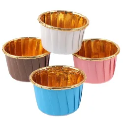 Cupcakepapiertjes - bakvormen - aluminiumfolie - 50 stuksBakvormen