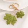 Crystal double maple leaf - keychainKeyrings