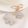 Crystal double maple leaf - keychainKeyrings