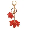 Crystal double maple leaf - keychainKeyrings