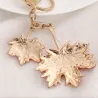 Crystal double maple leaf - keychainKeyrings