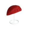 Modieuze wollen baret - met bloemPetten & Hoeden