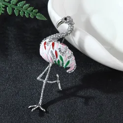 Crystal crane broochBrooches