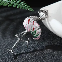Crystal crane broochBrooches