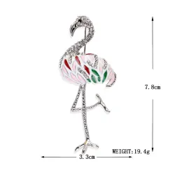 Crystal crane broochBrooches