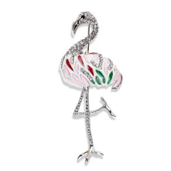 Kristallen kraanvogel brocheBroches