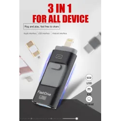 OTG-microflashdrive voor twee doeleinden - USB 3.0 - voor iPhone / AndroidAccessoires