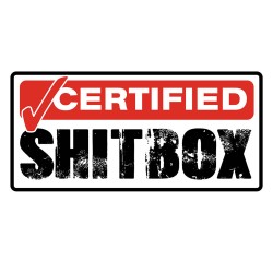 Dekorativer Autoaufkleber - Certified Shitbox