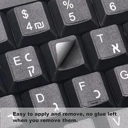 Toetsenbord sticker - voor 10 tot 17 inch laptop - Engels - Spaans - Frans - Arabisch - RussischToetsenborden