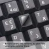 Toetsenbord sticker - voor 10 tot 17 inch laptop - Engels - Spaans - Frans - Arabisch - RussischToetsenborden