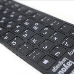 Toetsenbord sticker - voor 10 tot 17 inch laptop - Engels - Spaans - Frans - Arabisch - RussischToetsenborden