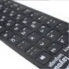 Toetsenbord sticker - voor 10 tot 17 inch laptop - Engels - Spaans - Frans - Arabisch - RussischToetsenborden