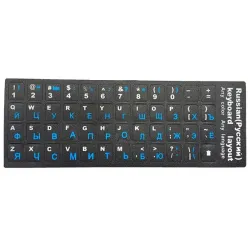 Toetsenbord sticker - voor 10 tot 17 inch laptop - Engels - Spaans - Frans - Arabisch - RussischToetsenborden