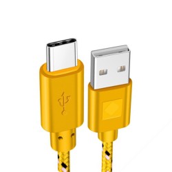 Nylon gevlochten kabel - data/synchronisatie/snel opladen - USB Type CKabels