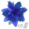 Glitterrozen - Kerstboomversiering - 12 stuksKerstmis