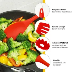 Siliconen keukengerei - non-stick - 10 stuksBestek