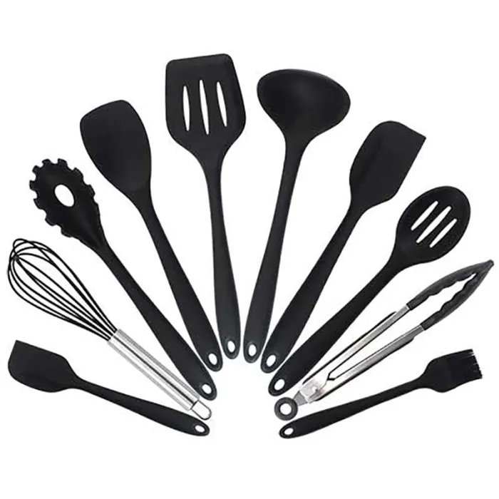 Siliconen keukengerei - non-stick - 10 stuksBestek
