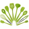 Silicone kitchen utensils - non-stick - 10 piecesCutlery
