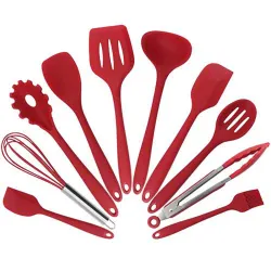Siliconen keukengerei - non-stick - 10 stuksBestek