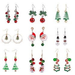 Ohrringe mit Weihnachtsmotiven - Schneemann - Weihnachtsbaum - Schneeflocken