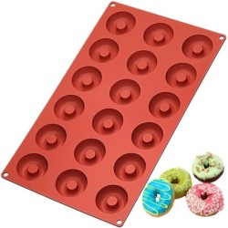 Siliconen donutvorm - bakplaat met antiaanbaklaag - 18 gaatsBakvormen