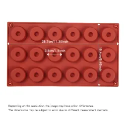 Silicone donut mold - non-stick baking tray - 18 holesBakeware