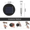 Tuinlamp op zonne-energie - RVS grondpaal - buisSolar verlichting